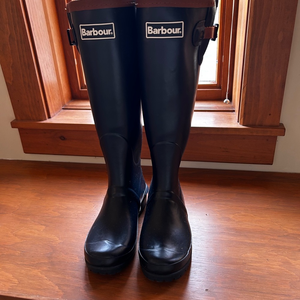 Barbour Tempest Boots Navy - Picture 2 of 9